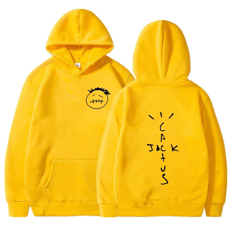 Rapper Cactus Jack Music Album Hoodies  Hip Hop Sweatshirt Casual Unisex  Oversized Hoody Tops
