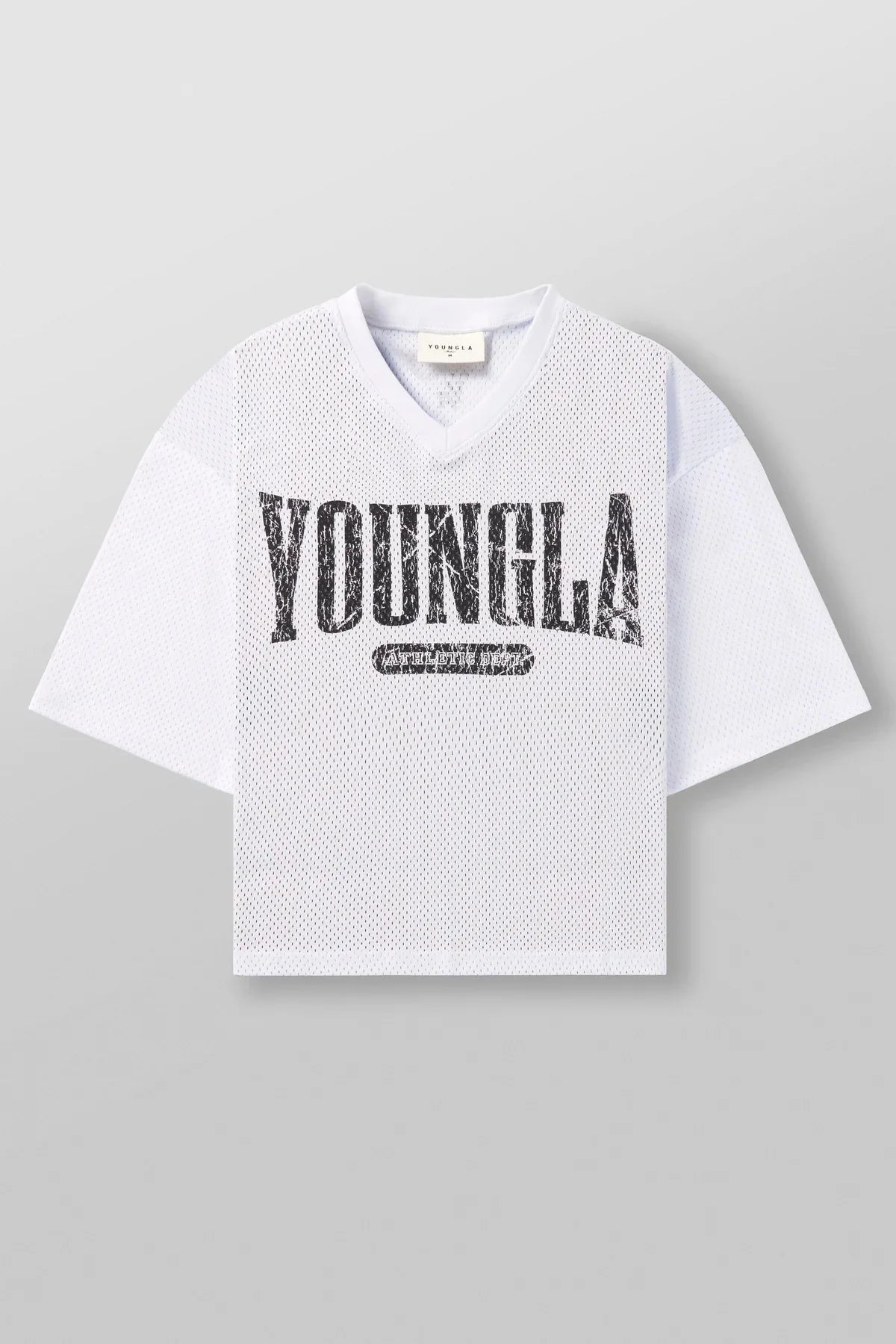 YOUNG tide brand oversized T-shirt quick-drying breathable large mesh printed short-sleeved