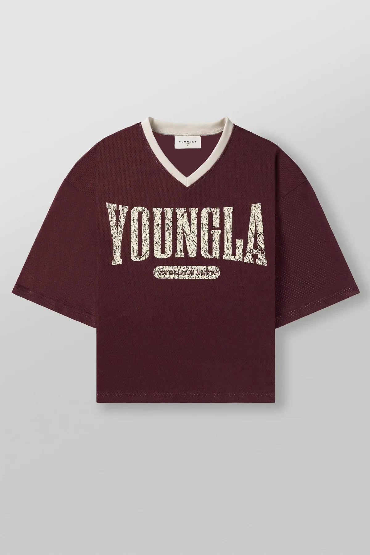 YOUNG tide brand oversized T-shirt quick-drying breathable large mesh printed short-sleeved