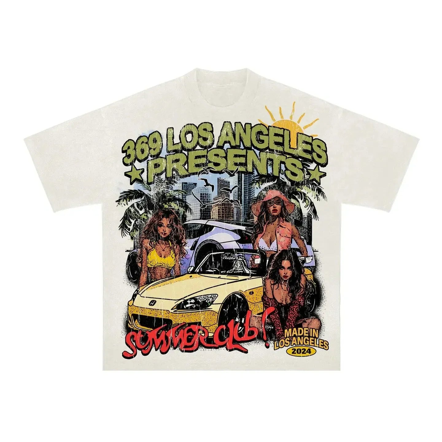 Streetwear T Shirt Y2K Hip Hop Punk Rock Graphic Print Oversized TShirt Round Neck