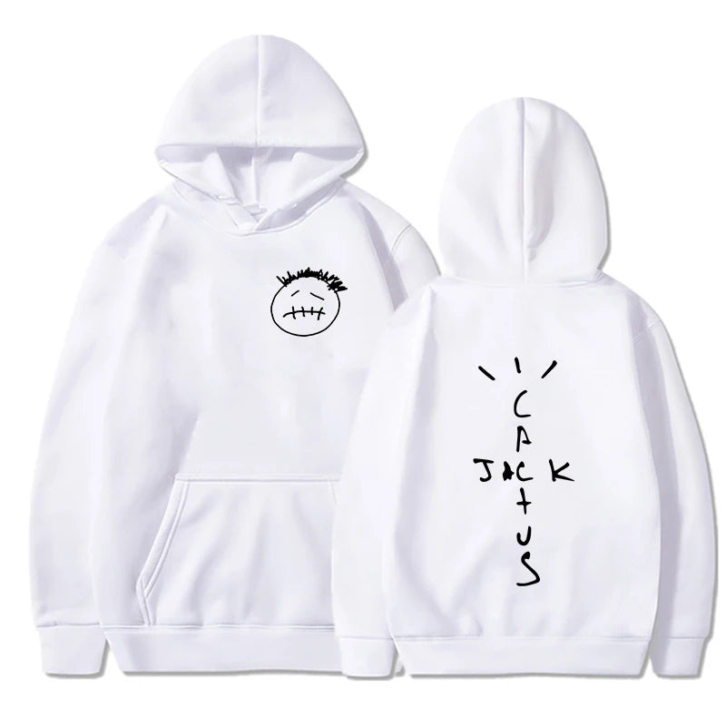 Rapper Cactus Jack Music Album Hoodies  Hip Hop Sweatshirt Casual Unisex  Oversized Hoody Tops
