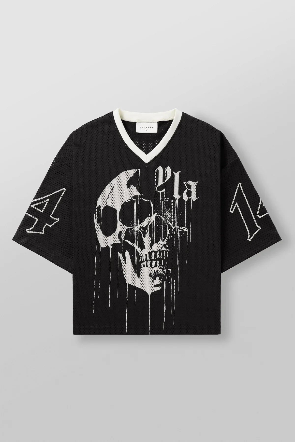 YOUNG tide brand oversized T-shirt quick-drying breathable large mesh printed short-sleeved