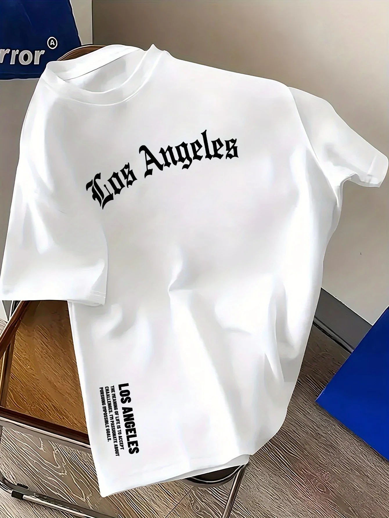 Los Angeles Loose Large Casual Comfortable Round Neck Short Sleeve T-shirt Top