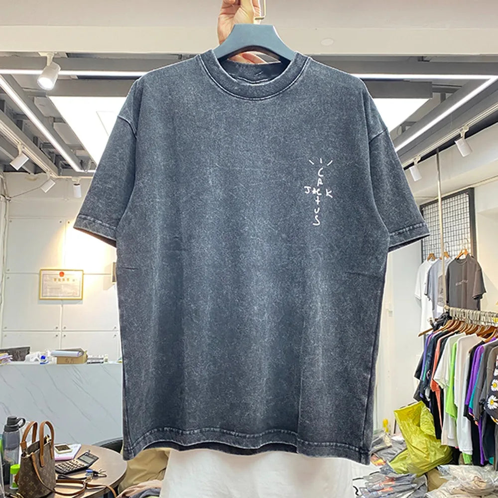 CACTUS JACK T Shirts Drop-shoulder sleeve T-Shirt Hip Hop Skateboard Street  1