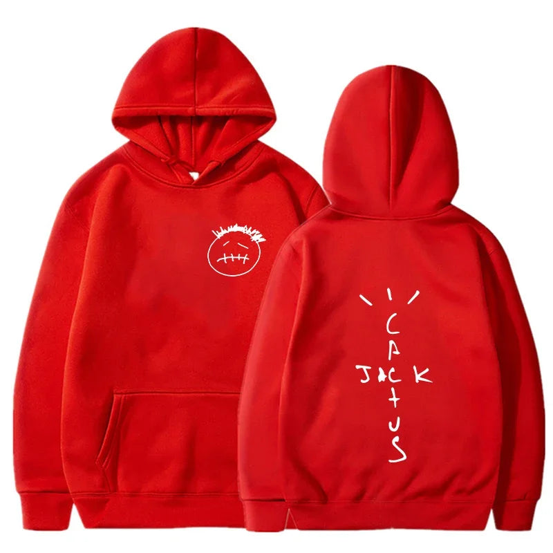 Rapper Cactus Jack Music Album Hoodies  Hip Hop Sweatshirt Casual Unisex  Oversized Hoody Tops