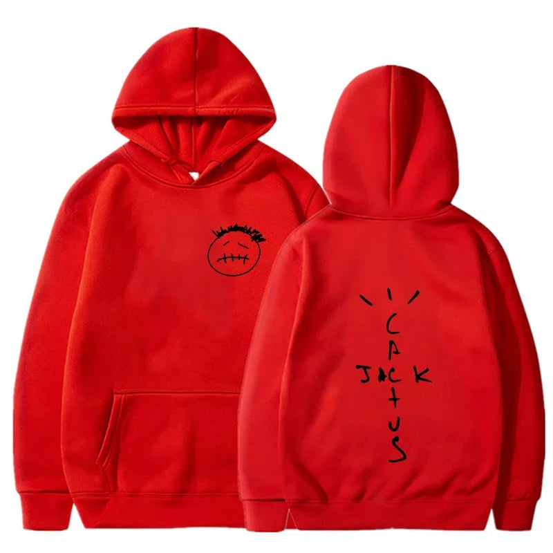 Rapper Cactus Jack Music Album Hoodies  Hip Hop Sweatshirt Casual Unisex  Oversized Hoody Tops