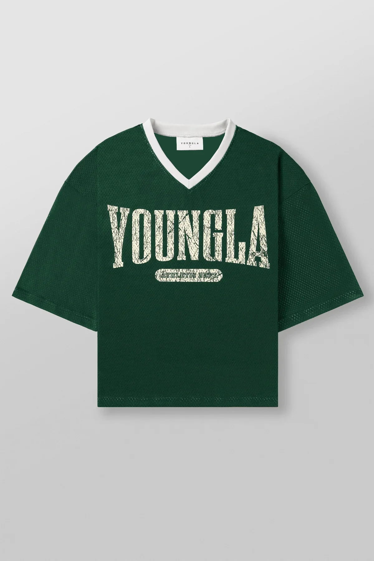 YOUNG tide brand oversized T-shirt quick-drying breathable large mesh printed short-sleeved