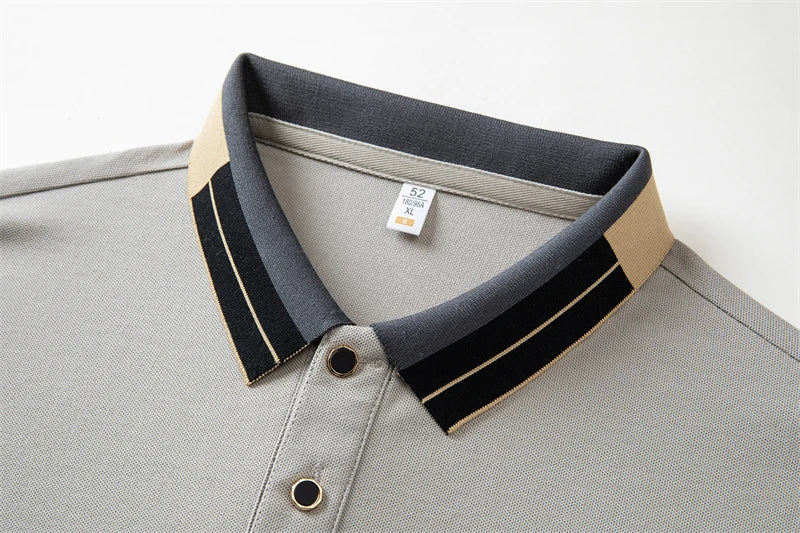 Business Casual Short Sleeved Shirt Solid Color Polo Shirt