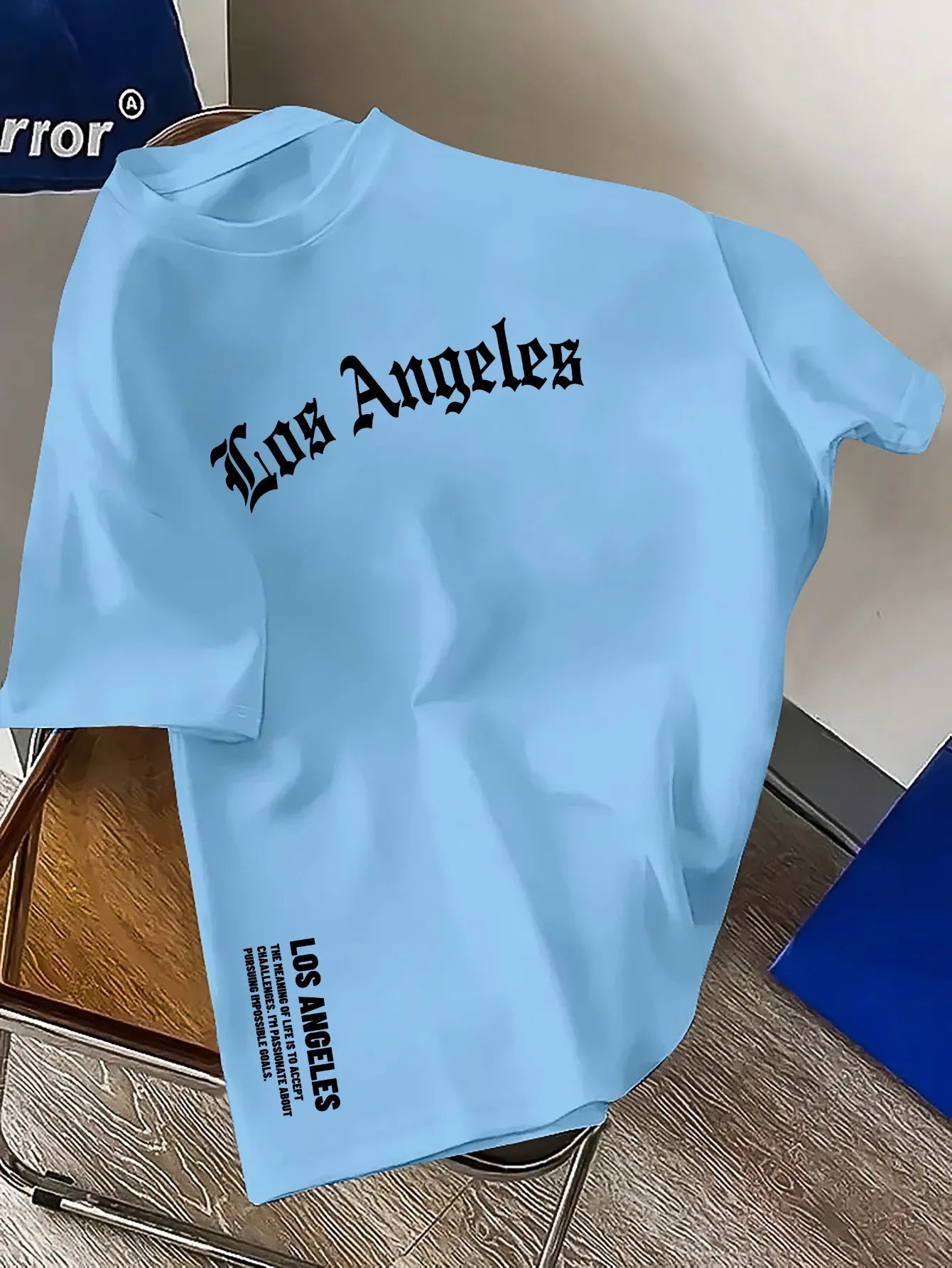 Los Angeles Loose Large Casual Comfortable Round Neck Short Sleeve T-shirt Top