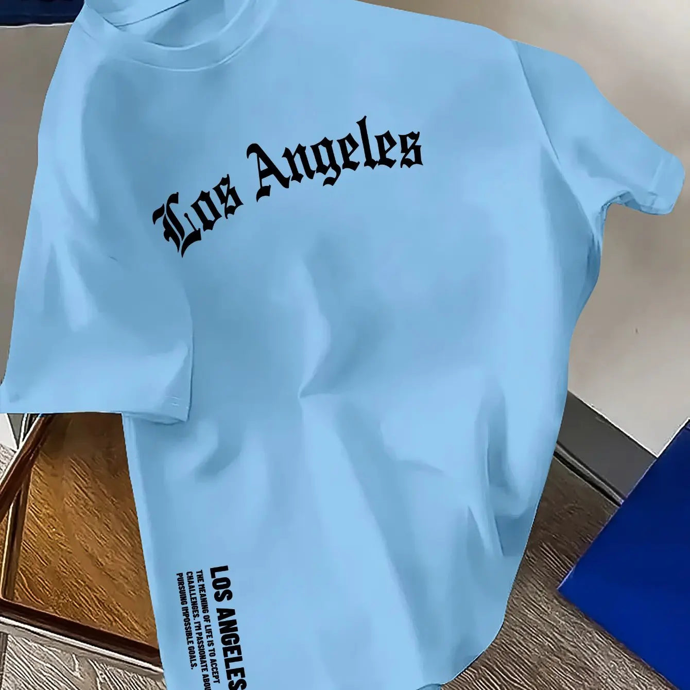 Los Angeles Loose Large Casual Comfortable Round Neck Short Sleeve T-shirt Top