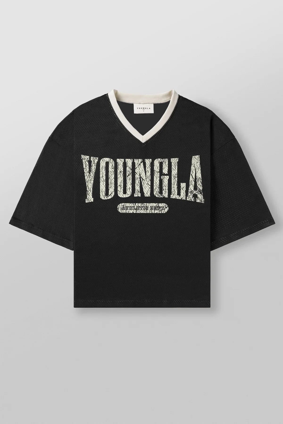 YOUNG tide brand oversized T-shirt quick-drying breathable large mesh printed short-sleeved