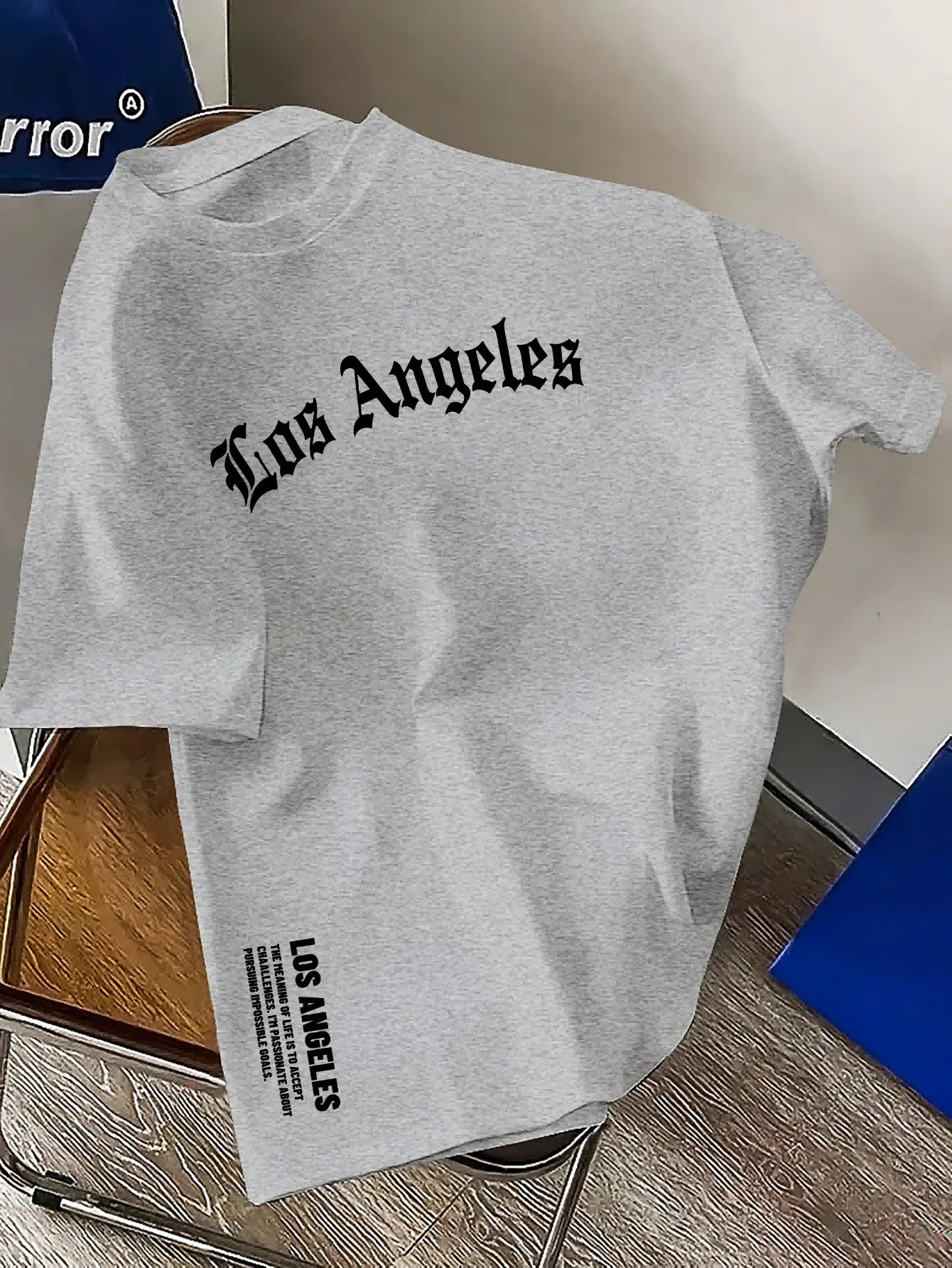 Los Angeles Loose Large Casual Comfortable Round Neck Short Sleeve T-shirt Top