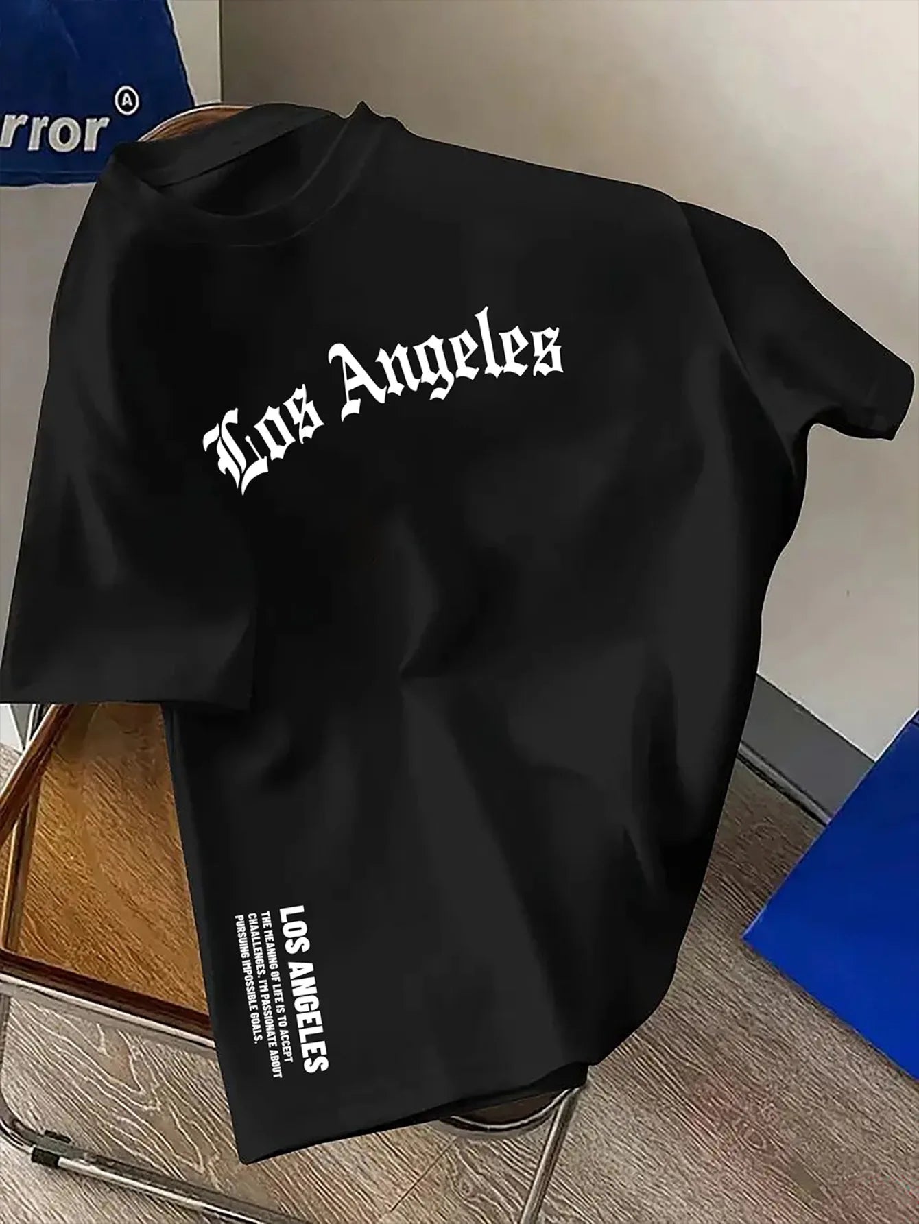 Los Angeles Loose Large Casual Comfortable Round Neck Short Sleeve T-shirt Top