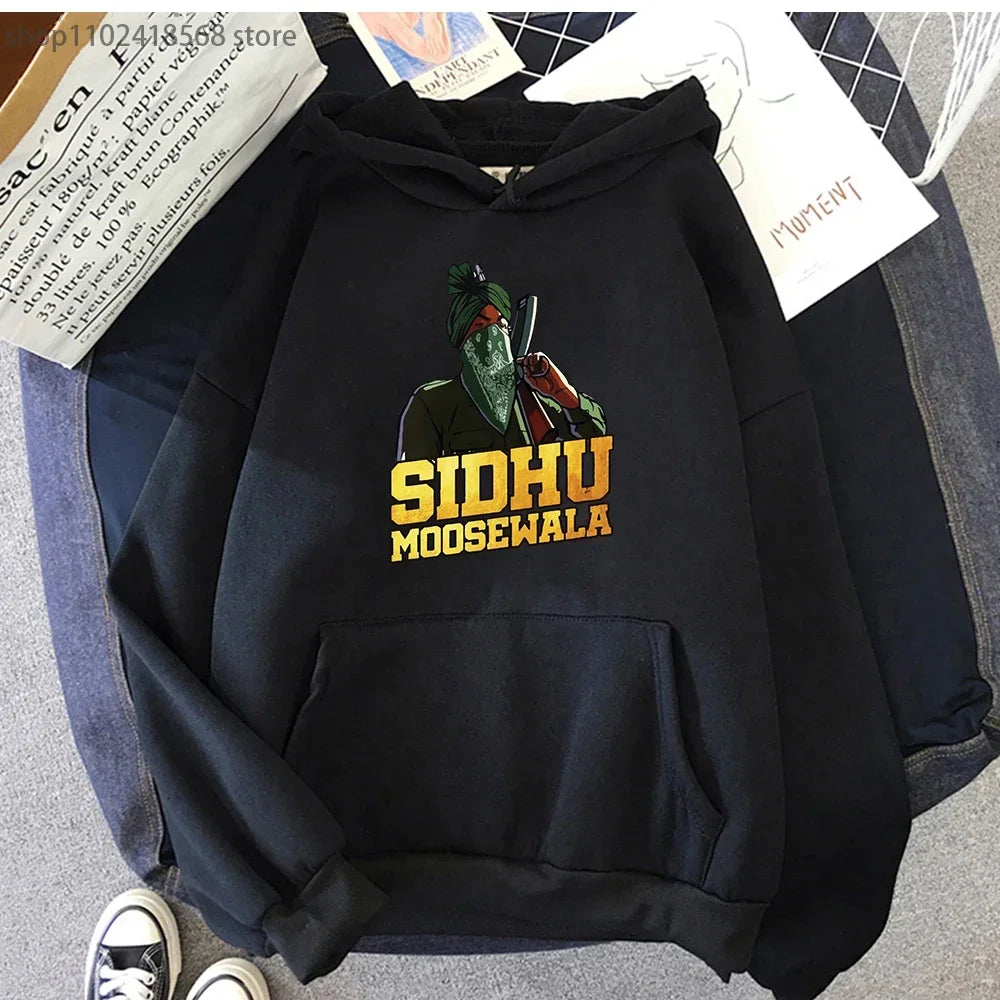 Sidhu Moosewala RIP Hoodie Rapper Sweatshirt Crewneck Long Sleeve