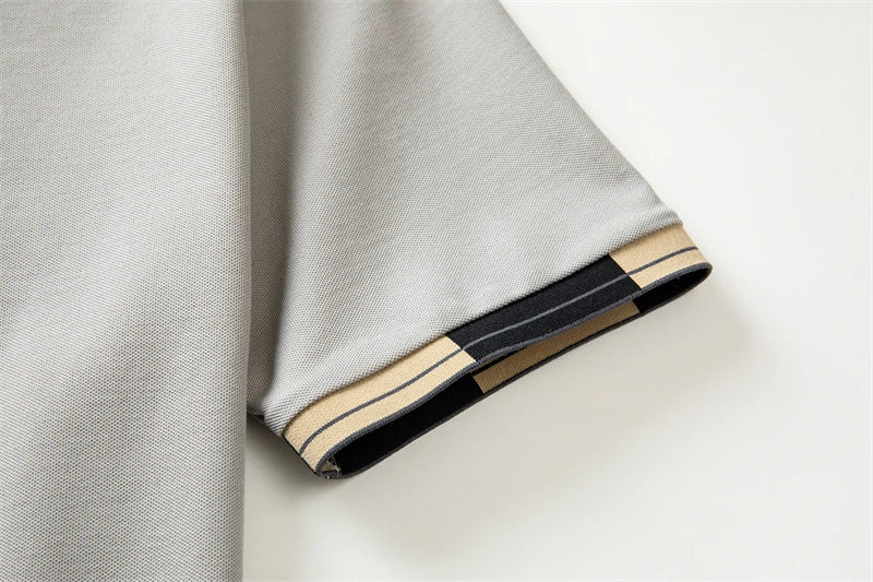 Business Casual Short Sleeved Shirt Solid Color Polo Shirt