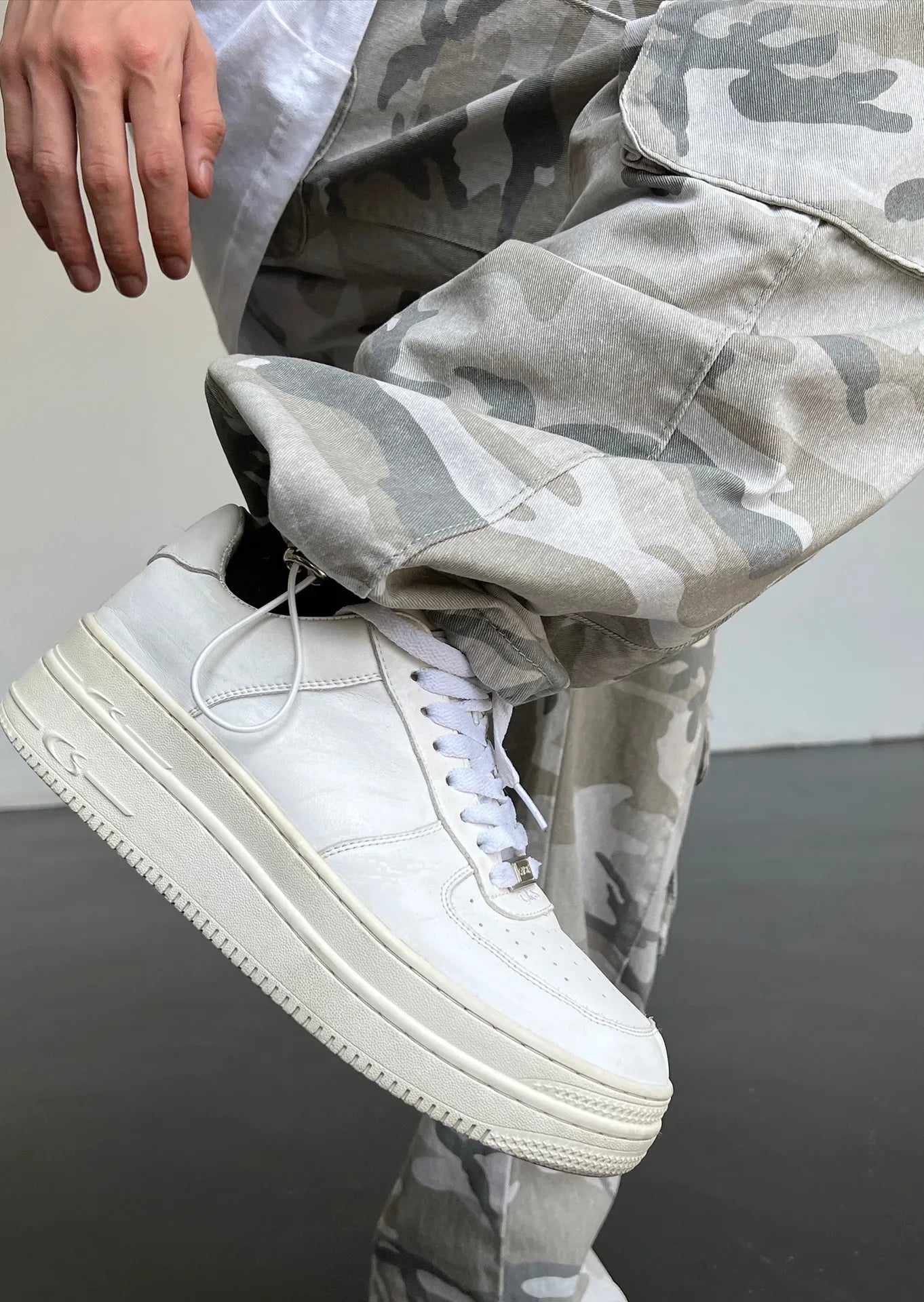 Vintage American Style Camouflage Pants Men's Loose Straight Leg Cargo Pants