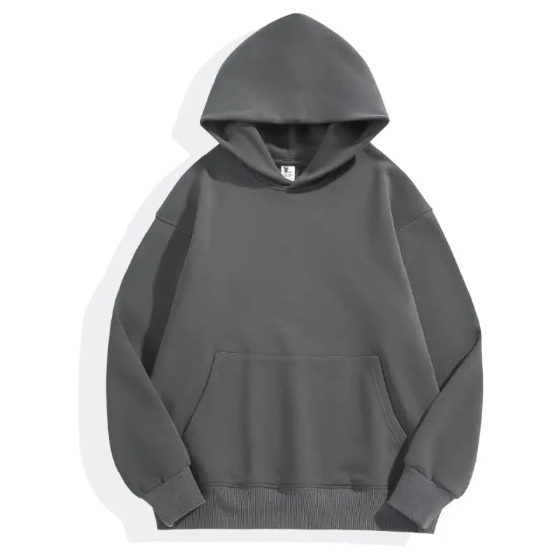Heavy Weight Cotton Plus Velvet Hooded Sweater Men Thickened Tight Polar Fleece Pullover Hoodie Women Sweatshirt