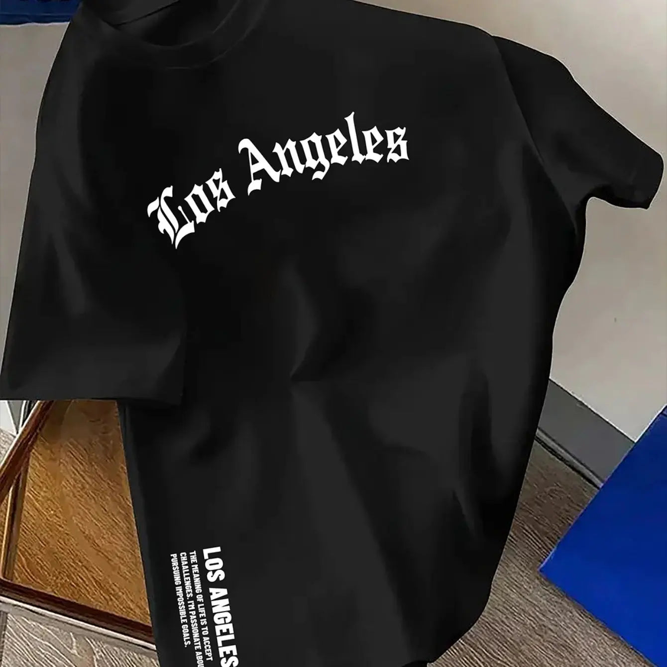 Los Angeles Loose Large Casual Comfortable Round Neck Short Sleeve T-shirt Top