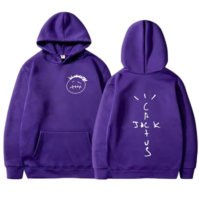 Rapper Cactus Jack Music Album Hoodies  Hip Hop Sweatshirt Casual Unisex  Oversized Hoody Tops