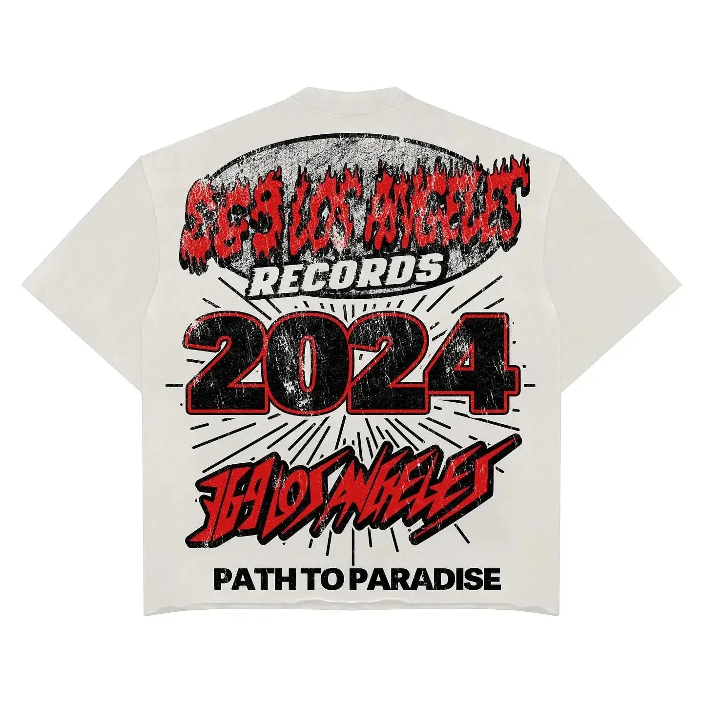 Streetwear T Shirt Y2K Hip Hop Punk Rock Graphic Print Oversized TShirt Round Neck