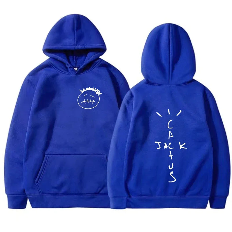 Rapper Cactus Jack Music Album Hoodies  Hip Hop Sweatshirt Casual Unisex  Oversized Hoody Tops