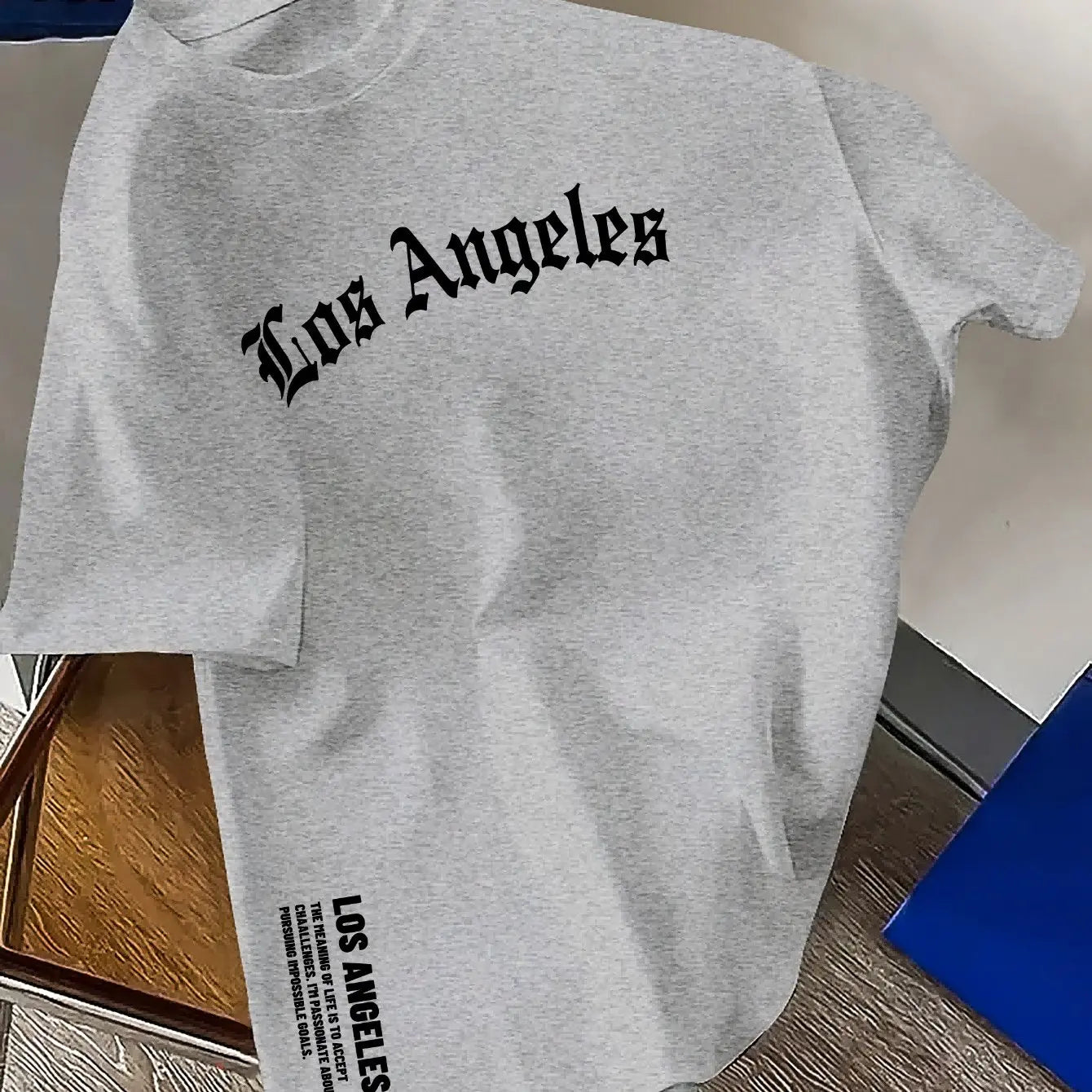 Los Angeles Loose Large Casual Comfortable Round Neck Short Sleeve T-shirt Top