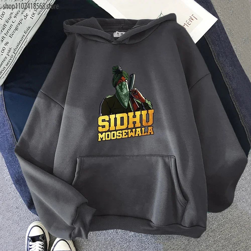 Sidhu Moosewala RIP Hoodie Rapper Sweatshirt Crewneck Long Sleeve