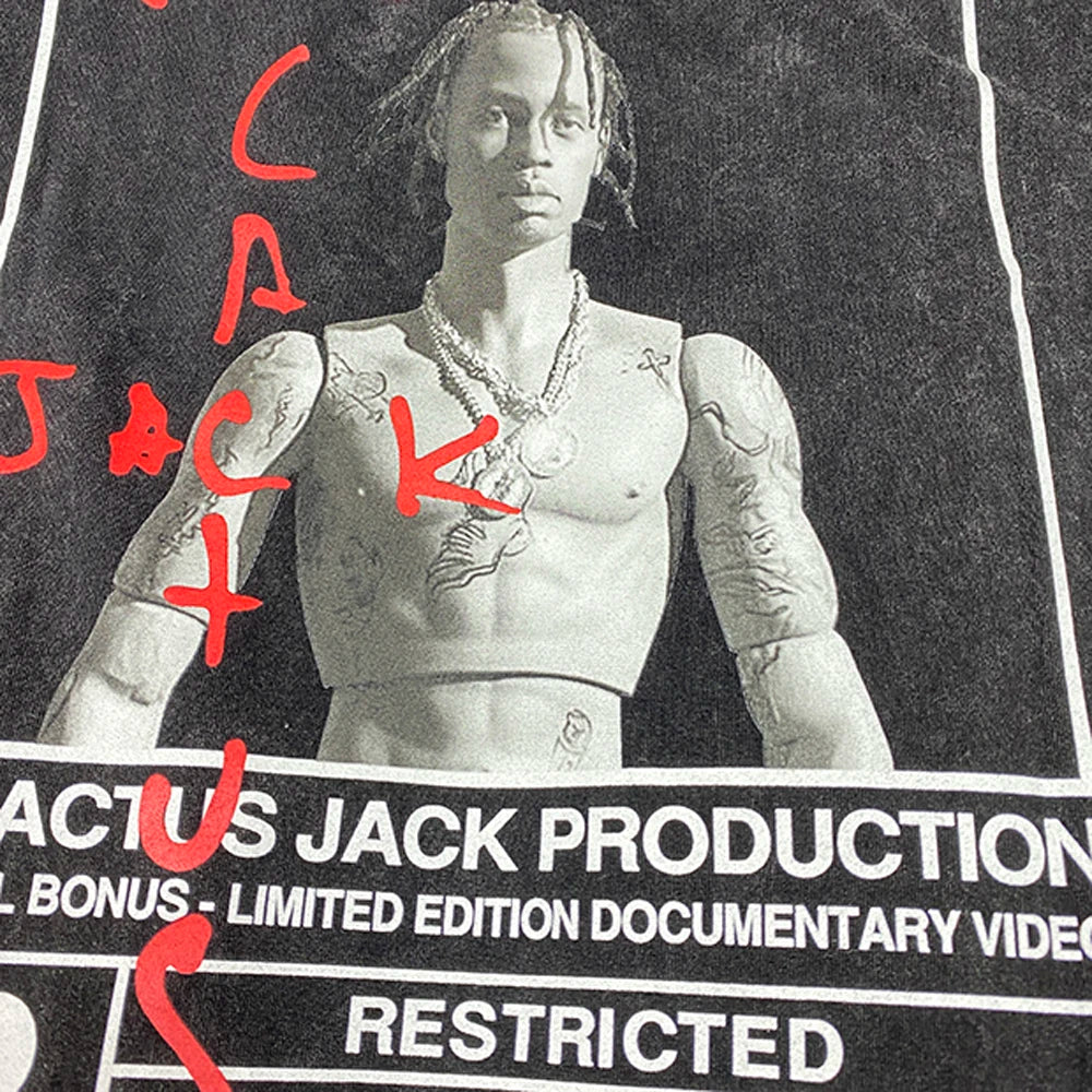 CACTUS JACK T Shirts Drop-shoulder sleeve T-Shirt Hip Hop Skateboard Street  1