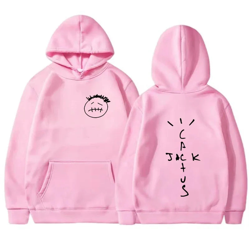 Rapper Cactus Jack Music Album Hoodies  Hip Hop Sweatshirt Casual Unisex  Oversized Hoody Tops