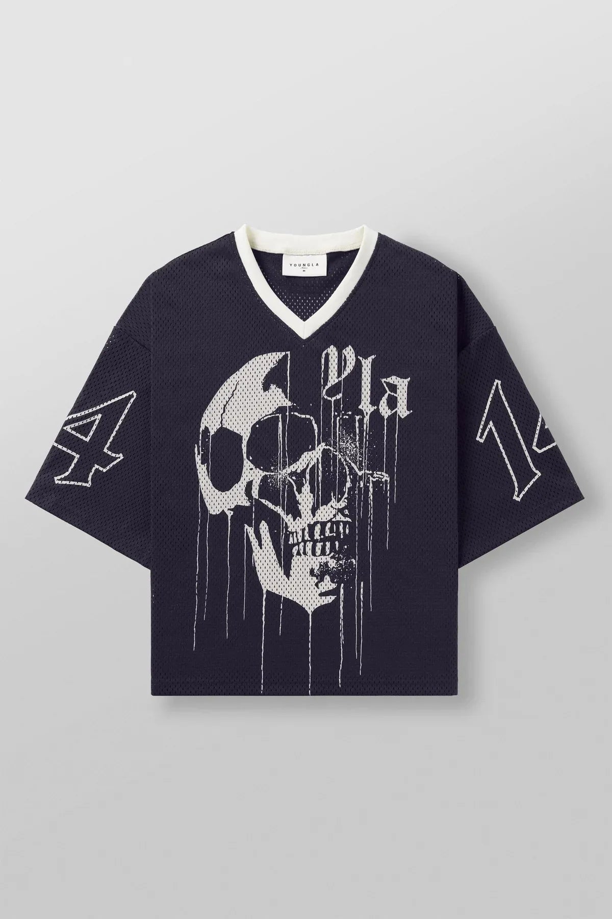 YOUNG tide brand oversized T-shirt quick-drying breathable large mesh printed short-sleeved