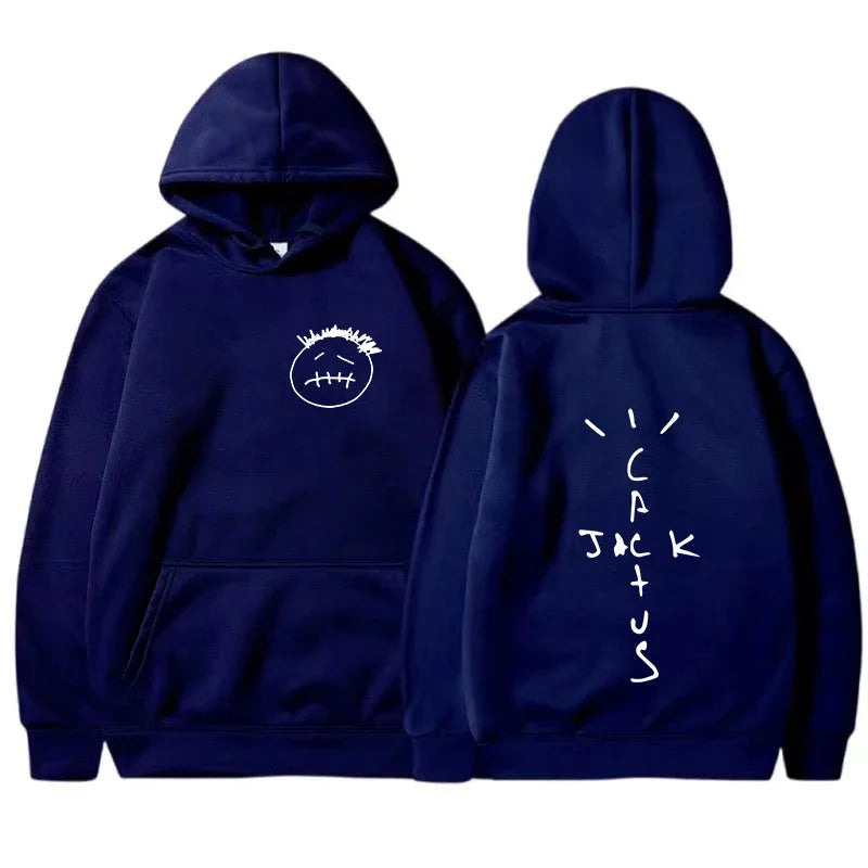 Rapper Cactus Jack Music Album Hoodies  Hip Hop Sweatshirt Casual Unisex  Oversized Hoody Tops